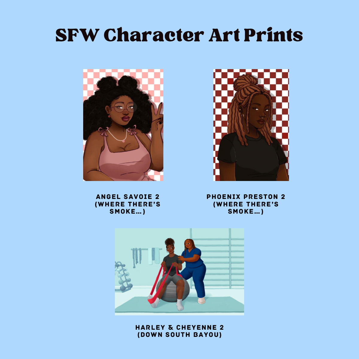 SFW Character Art Prints
