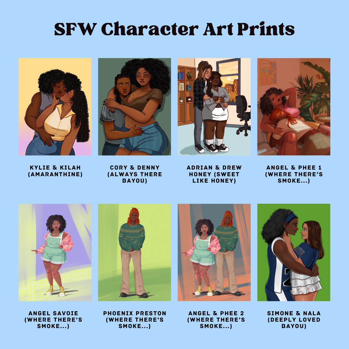 SFW Character Art Prints