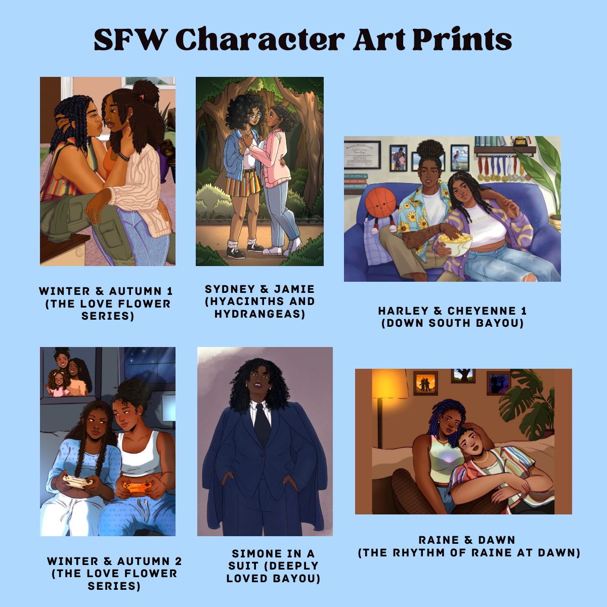 SFW Character Art Prints