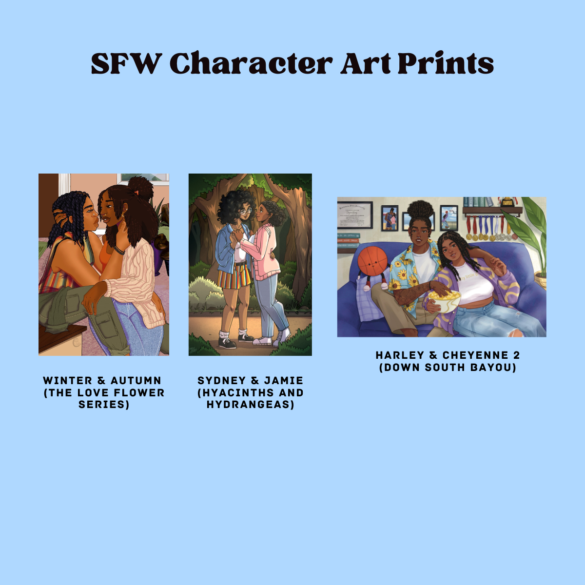 SFW Character Art Prints